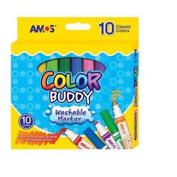 Amos Color buddy keçeli boya kalemi 10’lu (Medium)
