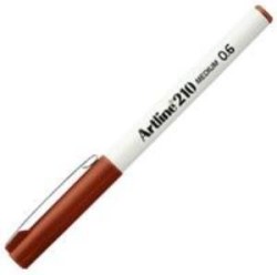 Artline 210N Keçe Uçlu Yazı Kalemi Uç:0,6mm Kahverengi
