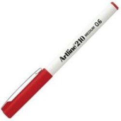 ARTLİNE - Artline 210N Keçe Uçlu Yazı Kalemi Uç:0,6mm Kırmızı