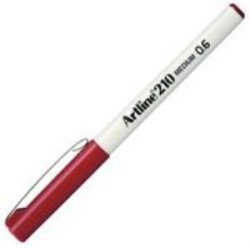 ARTLİNE - Artline 210N Keçe Uçlu Yazı Kalemi Uç:0,6mm Koyu Kırmızı