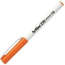 Artline 210N Keçe Uçlu Yazı Kalemi Uç:0,6mm Turuncu