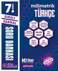 KRİTER AKADEMİ YAYINLARI - KRİTER 7. Sınıf Türkçe Milimetrik Soru Bankası