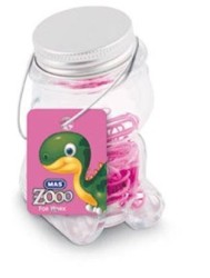 Mas Zoo - Cam Kavanozda Plastik Kapli Atas - No:2  - Pembe