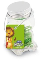 Mas Zoo - Cam Kavanozda Plastik Kapli Atas - No:2  - Yesil