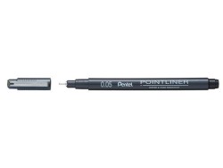 PENTEL - Pentel Fiber Uçlu Yazı Kalemi 0.05 mm. SİYAH