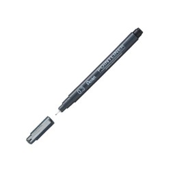 PENTEL - Pentel Fiber Uçlu Yazı Kalemi 0.3 mm. SİYAH