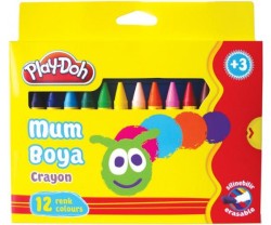 PLAY-DOH - Play-Doh 12 Renk Jumbo Crayon Karton Kutu 11mm