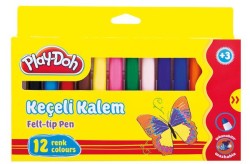 PLAY-DOH - Play-Doh 12 Renk Mini Jumbo Keçeli Kalem Karton Kutu 8mm