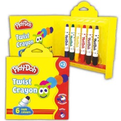 Play-Doh 6 Renk Twist Crayon Karton Kutu 10mm