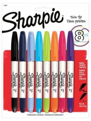 SHARPİE - Sharpie Twin Tip 8'li Bls. Permanent markör Karışık renk, 8'li Bls